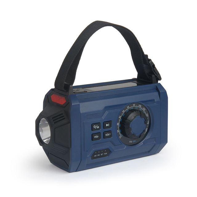 Emergency Radio Flashlight & Desk Lamp AM/FM/WB Audio With TB Solar /Dynamo/USB Phone Charger SOS Torch