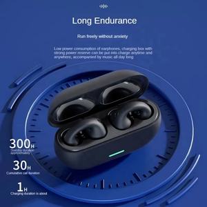 Auriculares Inalámbricos T75 con Clip para Oreja, BT 5.3, Resistentes al Agua, Sonido Envolvente 3D, Bajos, Auriculares de Conducción Ósea - Product Image 2