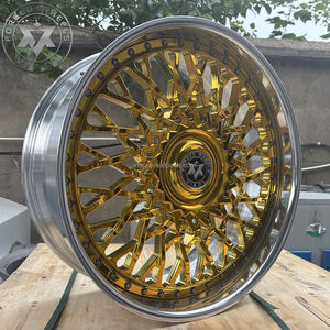 Viaol forjado cóncavo 2 piezas ruedas pulido oro aleación cromo 5x112 5x114,3 5x120 llantas <span class=keywords><strong>de</strong></span> coche para BMW Rolls-Royce con cubierta <span class=keywords><strong>de</strong></span> flotador - Product Image 6