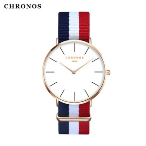 Reloj Minimalista de Moda para Hombre, Marca <span class=keywords><strong>Chronos</strong></span>, Correa de Nailon, Logotipo Personalizado, Precio de Fábrica - Product Image 4