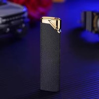 Briquet torche personnalisé blanc et noir, gravé, fin, rechargeable au butane, coupe-vent, allumage rechargeable, flamme bleue pour cigarettes