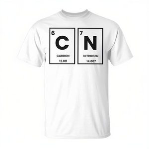 Camiseta Meme Teacher Science con diseño de tabla periódica de los elementos carbono y nitrógeno - Product Image 2