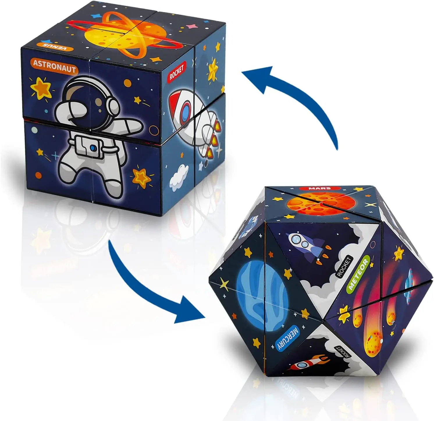 Magic Cube Fidget Toy, Star Cube Fidget Cube,Cool Mini Gadget for Stress Anxiety Relief and Kill Time Nice for Kids and Adults