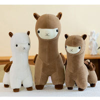 Poupées en alpaga super douces Fabrication de jouets en peluche personnalisés Coton PP Jouets en peluche de 8 pouces Jouets en peluche de Noël pour machine à griffes