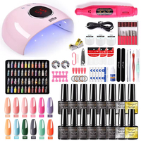 Kit Vernis à Ongles Gel Limegirl avec Lampe UV LED et Ponceuse Électrique Haute Performance Base et Top Coat pour Salon de Manucure Professionnel et DIY