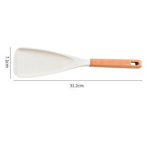 Spatule-cuillère résistante à la chaleur de qualité alimentaire, directement de l'usine, avec manche en bois, ustensile de mélange, cuillère de cuisine - Product Image 6