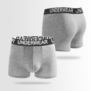 Fabricantes Mens Trunk Elastic Band Solid Mid Rise Micro Modal Cómoda Ropa interior para hombre Custom Big Logo Boxer Shorts para hombres - Product Image 2