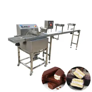 Automatische Chocolade Enrobing Lijn Wafer Chocolade Machine Tempering Coating En Enrobing Machine