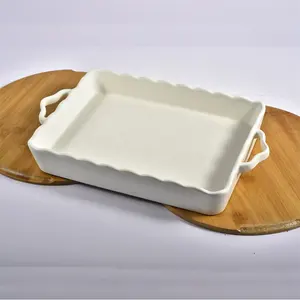 Personalizado grande assadeira antiaderente cerâmica assadeira assadeira assadeira bandeja placa com alças cozinha cozimento suprimentos