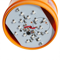 Lampu Peringatan LED Bertenaga Baterai dengan Dudukan Magnetik, Kecerahan Tinggi, Lampu Sinyal Berkedip IP65 untuk Keamanan Jalan