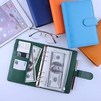 Journal A6 personnalisé le plus vendu, 23 couleurs, en cuir, avec 6 anneaux, classeur économique avec feuille volante, disponible comme cadeau de Noël/bureau/école