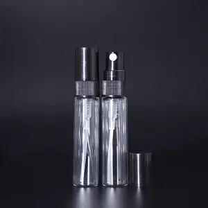 Toptan sprey mini konteyner-Şeffaf boş sprey şişeleri 5ML cam Mini doldurulabilir konteyner boş kozmetik kapları