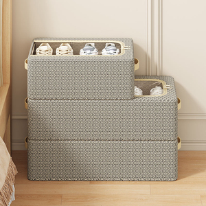 Boîte de rangement à chaussures moderne pour la maison, pliable, sans installation, avec système de verrouillage, cadre en acier épaissi, organisateur de chaussures sous le lit - Product Image 2
