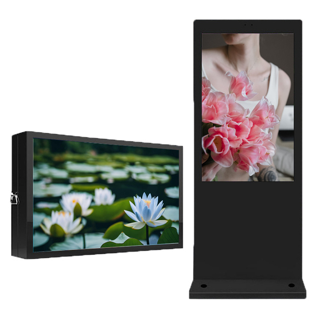 55 Inch 4000Nits High Brightness Outdoor Touchscreen 2K IP65 Weatherproof Interactive Animation Floor Standing Kiosk Elevator
