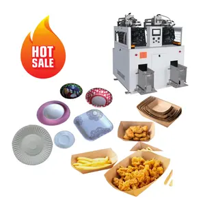 Full Automatic Two- Station french fried potatoes paper plates erecting making forming machine