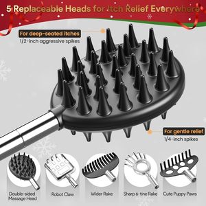 Masajeador de Espalda Manual Telescópico Musical <span class=keywords><strong>Gelibo</strong></span>, 5 Cabezales Desmontables Extensibles, Regalo de San Valentín para Hombre, Hermosa Caja - Product Image 2