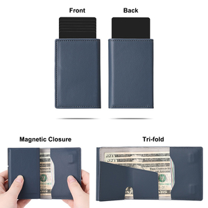 Casekey Custom Hot-selling Multifunctional Smart Slim Large Capacity Stylish Pop up RFID <b>Metal</b> <b>Wallet</b> for Business Man - Product Image 2