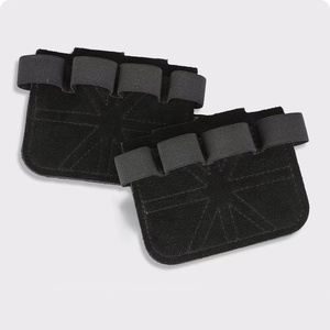 Ceinture d'assistance fitness en cuir <span class=keywords><strong>de</strong></span> vachette, protection des paumes, <span class=keywords><strong>gants</strong></span> <span class=keywords><strong>de</strong></span> protection à quatre doigts, équipement antidérapant pour barre horizontale A008 - Product Image 3