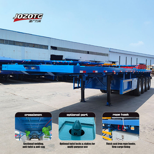 Remolque de Plataforma Plana de 3 Ejes y 40 Pies Directo de Fábrica, Capacidad de <span class=keywords><strong>Transporte</strong></span> de <span class=keywords><strong>Contenedores</strong></span> de 30-50 Toneladas, Contenedor de 20 Pies, Semirremolque de Plataforma Plana de 3 Ejes - Product Image 1