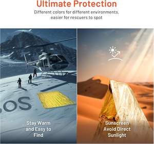 Selimut ruang termal Mylar darurat bertahan hidup Foil aluminium emas ringan - Product Image 2