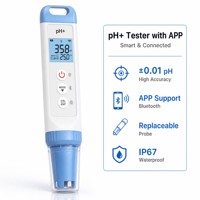 Testeur intelligent de pH, ORP et température avec contrôle par application, précision ±0,01pH, étanche IP67 pour le test de la qualité de l'eau