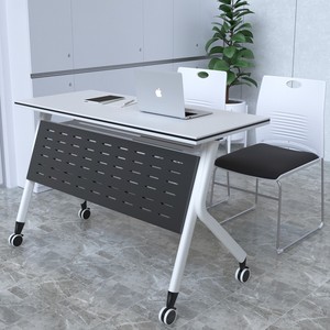 Mesa de Entrenamiento Plegable Económica, Escritorio de Oficina Móvil, Mesa Larga Enlazable, Diseño Moderno, Mesa Basculante para Instituciones Educativas - Product Image 1