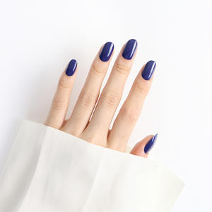 AIERFEI Pulido Misterioso Azul Océano Profundo Color Sólido Corto Oval Corto Redondo Gel Suave Prensa en <span class=keywords><strong>Uñas</strong></span> Suministros para <span class=keywords><strong>Uñas</strong></span> Postizas - Product Image 2