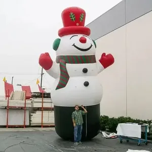 Надувной снеговик с воздуходувкой для любого бизнеса, вечеринки или специального мероприятия, индивидуальные рождественские украшения, гигантские праздничные надувные лодки