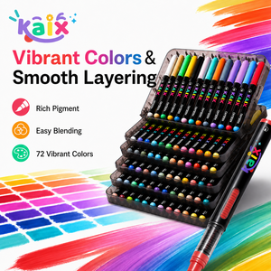 Marcadores Acrílicos KAIX Smooth Layering, Punta de Pincel Suave de 1.0 mm, Marcador de Pintura a Base de <span class=keywords><strong>Agua</strong></span> para Estudiantes de Arte - Product Image 4