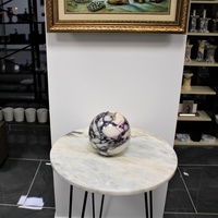 Luxe Calacatta alto marbre Vase boule en forme de pierre naturelle ornement élégant concepteur maison Accent salon décoration