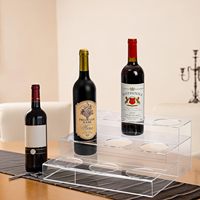 Porte-bouteille en acrylique à 3 niveaux pour le stockage du vin, du champagne et des sirops de café.