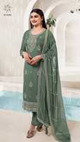 Traje de Salwar Kameez de seda de Organza pesada para mujer, ropa de Salwar Kameez pakistaní para festivales y fiestas