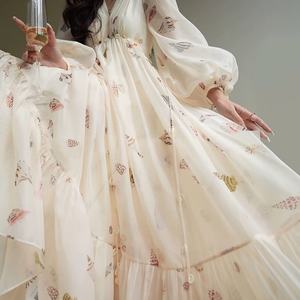 Robe longue élégante à manches longues, coupe ajustée, unie, modeste, pour femme, légère et confortable – Meilleure vente - Product Image 3