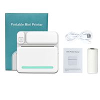 Imprimante d'étiquettes thermiques portable mini en plastique pour papier 57x25mm, garantie 1 an - En stock