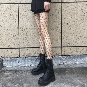 Mu Ruan Fishnet Stockings Black Thin Mesh Transparent Long Women's Spring JK Style 100 Cotton Youth Fashion - Product Image 2