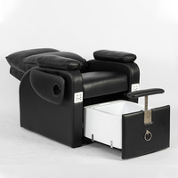 Fauteuil de massage pour pédicure moderne et luxueux en métal, spa pour les pieds, salon de beauté, fauteuil inclinable pour manucure
