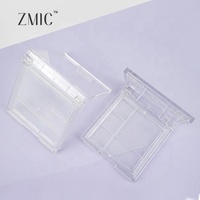 Palette de fards à paupières transparente personnalisée 5 couleurs, étui carré vide pour fards à paupières, palette de maquillage en plastique pour le blush et le maquillage du visage