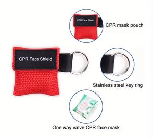 Masque de survie jetable pour l'escalade en extérieur, porte-clés avec valve, étuis portables pour masques, premiers secours, logo personnalisé CPR - Product Image 4