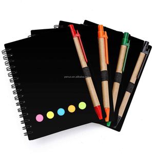 Bloc de Notas de Papel Kraft con Tapa Dura, Adhesivos Personalizados para Índice, Bloc de Notas Espiral, Pestañas Adhesivas para Libros, Bloc de Notas con Logotipo Personalizado y Bolígrafo - Product Image 4