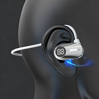 Écouteurs à Conduction Osseuse VV11 avec Bandeau de Cou, Lecteur MP3 Deux-en-Un, Lecture de Carte TF, Affichage Numérique, Étanche et Résistant à la Transpiration, Idéal pour le Sport