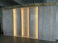 Panneau LED lumineux en PVC acrylique 3D sculpté, support de toile de fond de scène de mariage, taille personnalisée, directement de l'usine, pour banquets d'hôtel