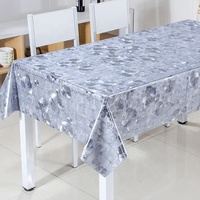 Nappe en PVC tissée RNPT de luxe à motif floral moderne, résistante à la chaleur, imperméable, anti-taches, certifiée SGS, personnalisable, nacrée