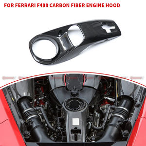 Kit d'intérieur de cabine en fibre de carbone sèche pour Ferrari 488, style OEM, protection du moteur, décoration - Product Image 4