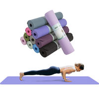 Tapis de yoga TPE antidérapant de haute qualité en gros, ensemble de tapis de fitness Pilates écologiques avec impression personnalisée