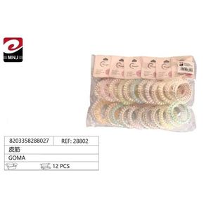 Elastici per capelli in gomma GOMA, 12 pezzi, colori pastello, per donne e ragazze - Product Image 3