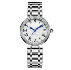 ساعة يد كوارتز كاجوال رائعة للنساء من أحدث الماركات الفاخرة مزودة بسوار ساعة يد للفتيات