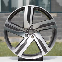 Jantes forgées usinées finition Gunmetal 5 branches en alliage 18 19 20 22 pouces pour Audi A4 A5 S4 S5 Finition personnalisée Conception de précision
