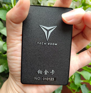 บัตรโลหะสีดำด้าน สลักโลโก้ตามสั่ง ดีไซน์ร้อนแรง บัตรธุรกิจโลหะ - Product Image 4