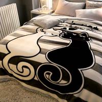Couverture en Polyester Super confortable, pour l'automne et l'hiver, Super épais, lavable, veteux, doux, Sherpa,