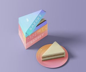 Diseño de logotipo personalizado Desechable Biodegradable Eco Friendly Take Away Paper <span class=keywords><strong>Tiramisu</strong></span> Slice Cake Caja de embalaje - Product Image 3